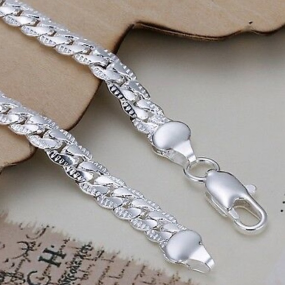 925 Silver 5MM snake chain Bracelet jewelry women - Picture 3 of 6